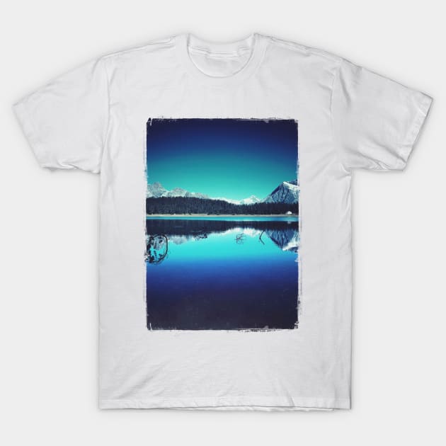 Mountain Lake Reflection T-Shirt by DyrkWyst